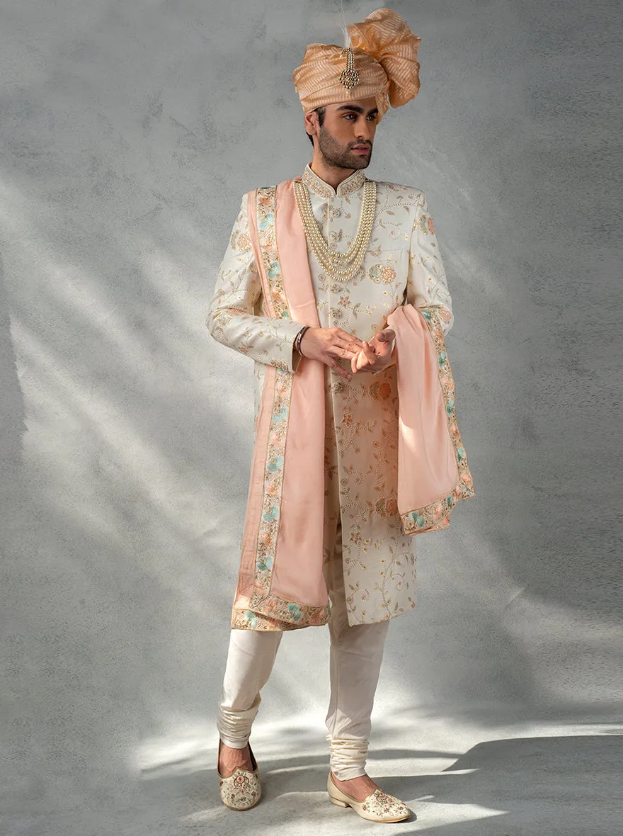 Cream Sherwani | TULA