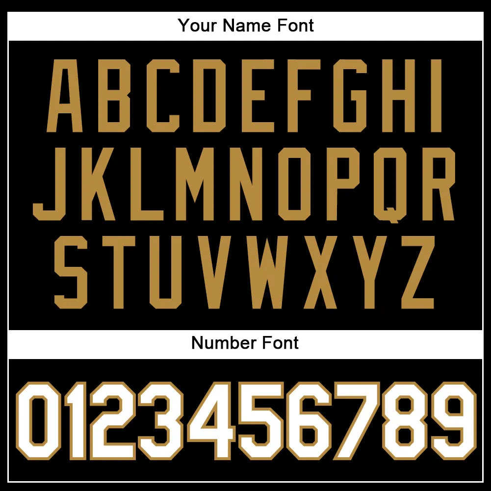 Custom Black White-Old Gold Authentic Throwback Basketball Jersey