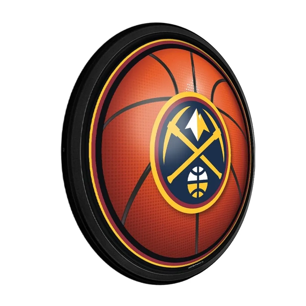 Denver Nuggets: Basketball - Round Slimline Lighted Wall Sign