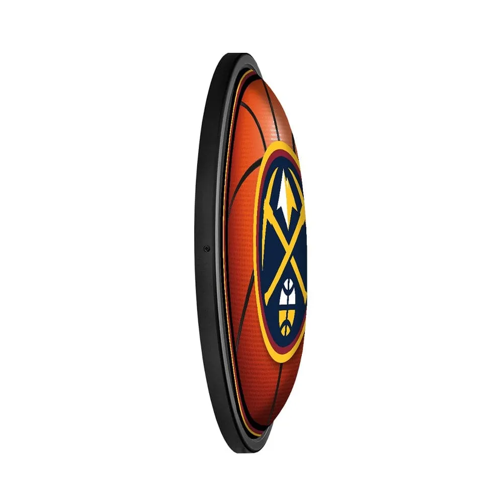 Denver Nuggets: Basketball - Round Slimline Lighted Wall Sign