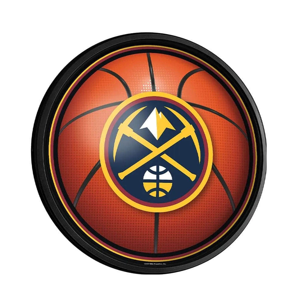 Denver Nuggets: Basketball - Round Slimline Lighted Wall Sign