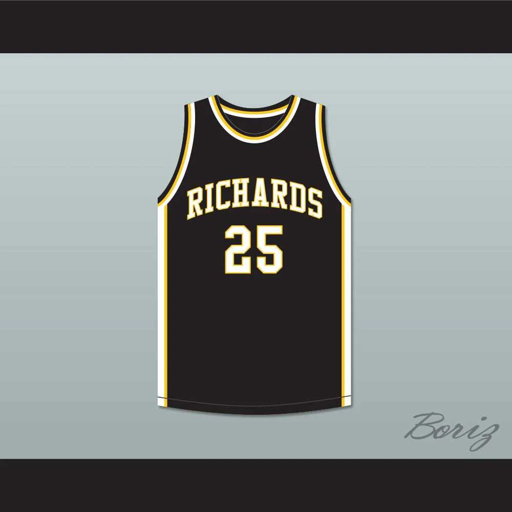 Dwyane Wade 25 Harold L. Richards High School Bulldogs Black Basketball Jersey 3