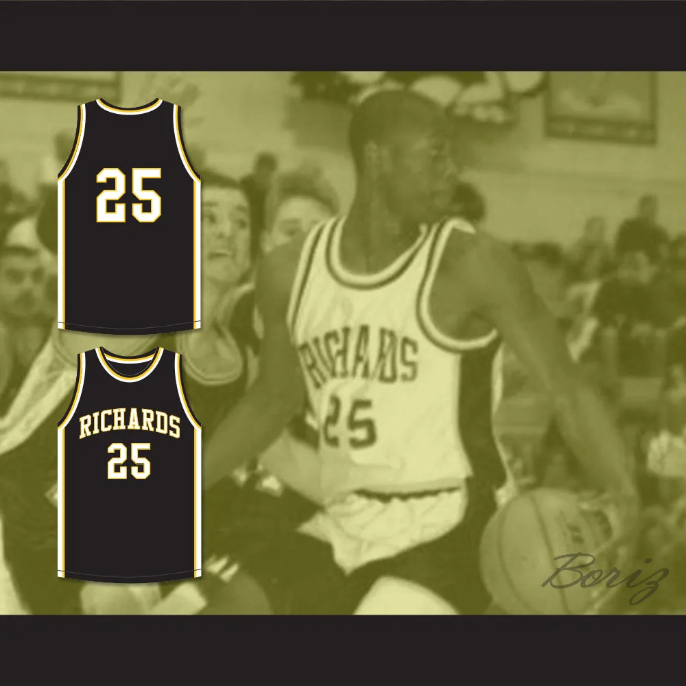 Dwyane Wade 25 Harold L. Richards High School Bulldogs Black Basketball Jersey 3