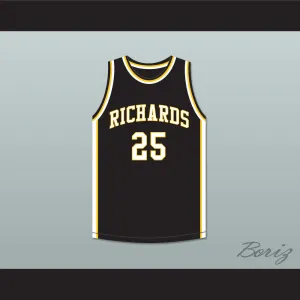 Dwyane Wade 25 Harold L. Richards High School Bulldogs Black Basketball Jersey 3
