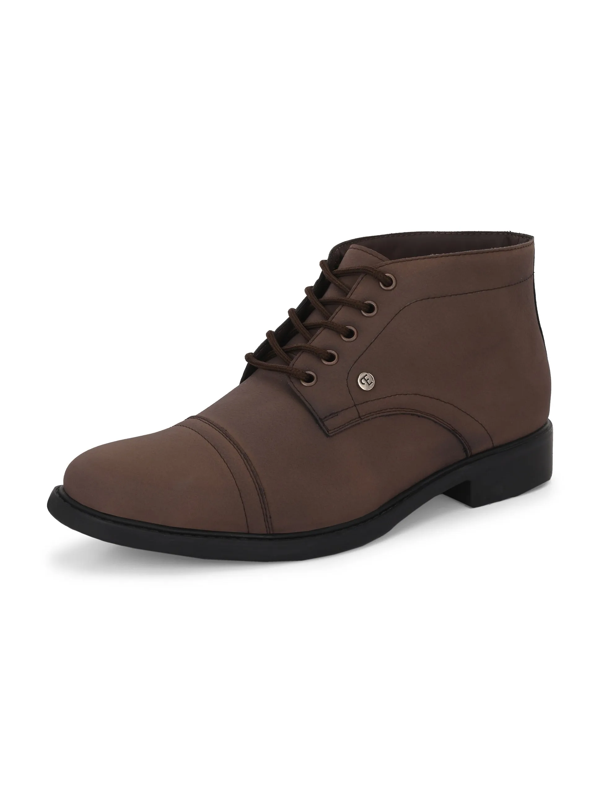 El Paso Men Faux Leather Casual Lace Up Boots