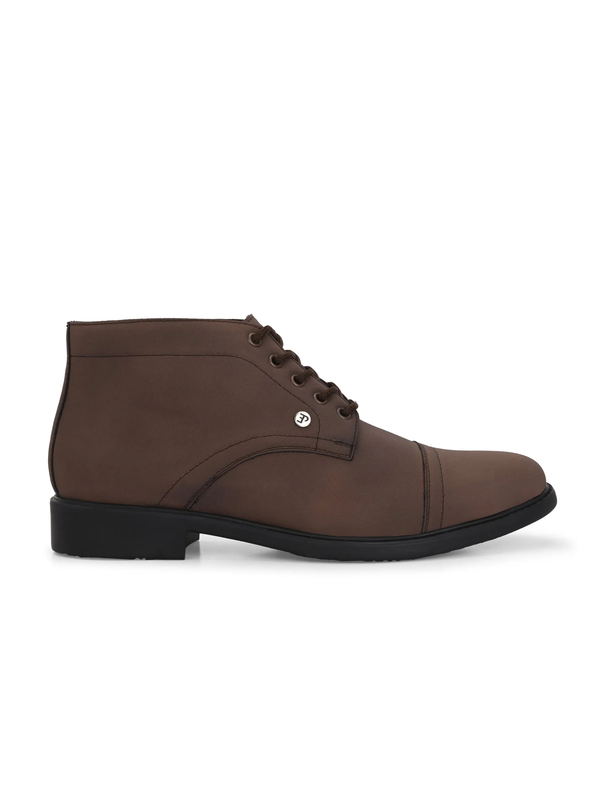 El Paso Men Faux Leather Casual Lace Up Boots