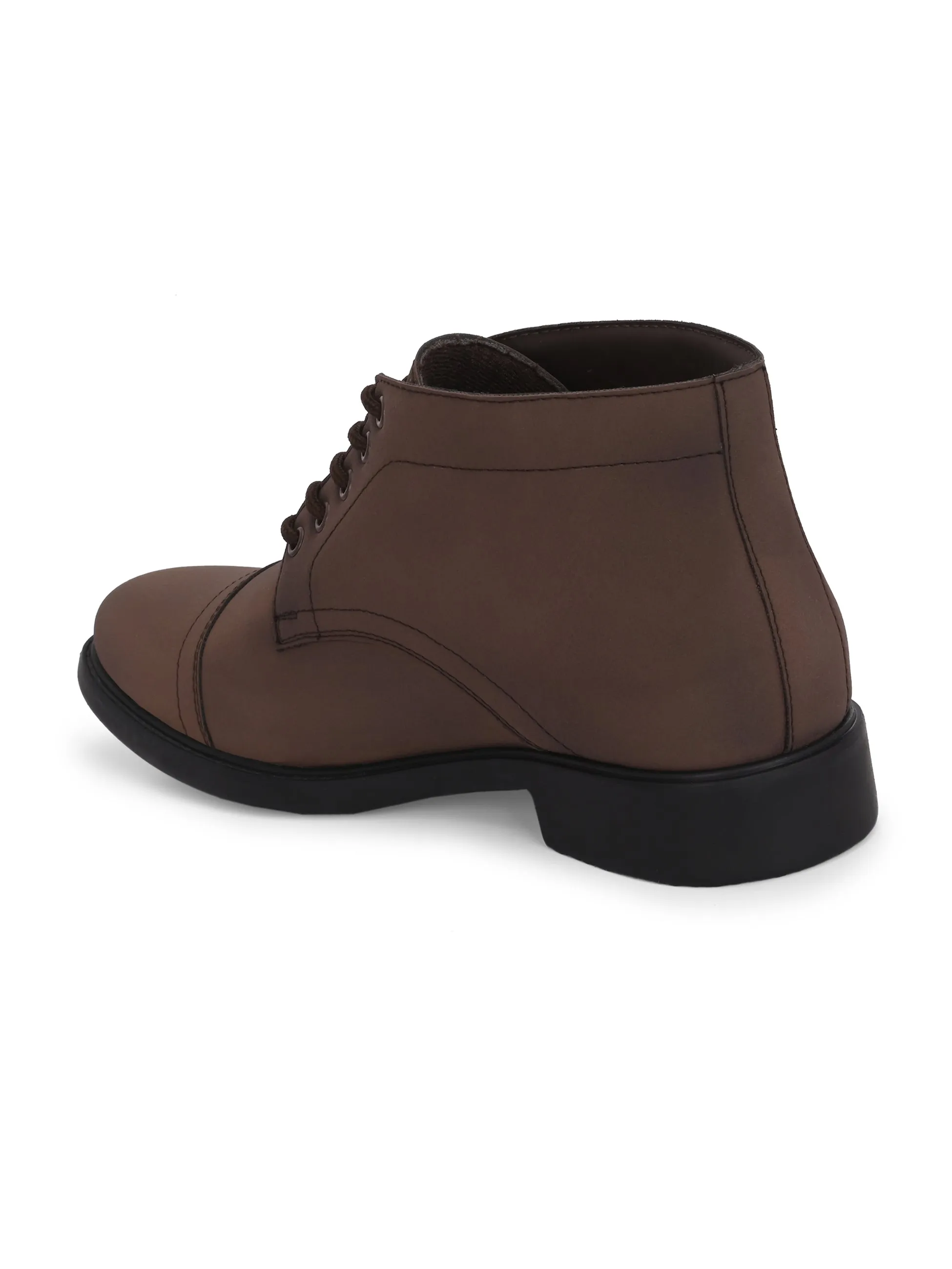 El Paso Men Faux Leather Casual Lace Up Boots