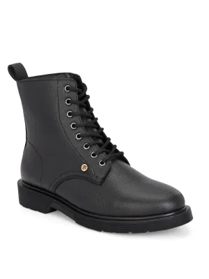 El Paso Women Faux Leather Casual Lace Up Boots
