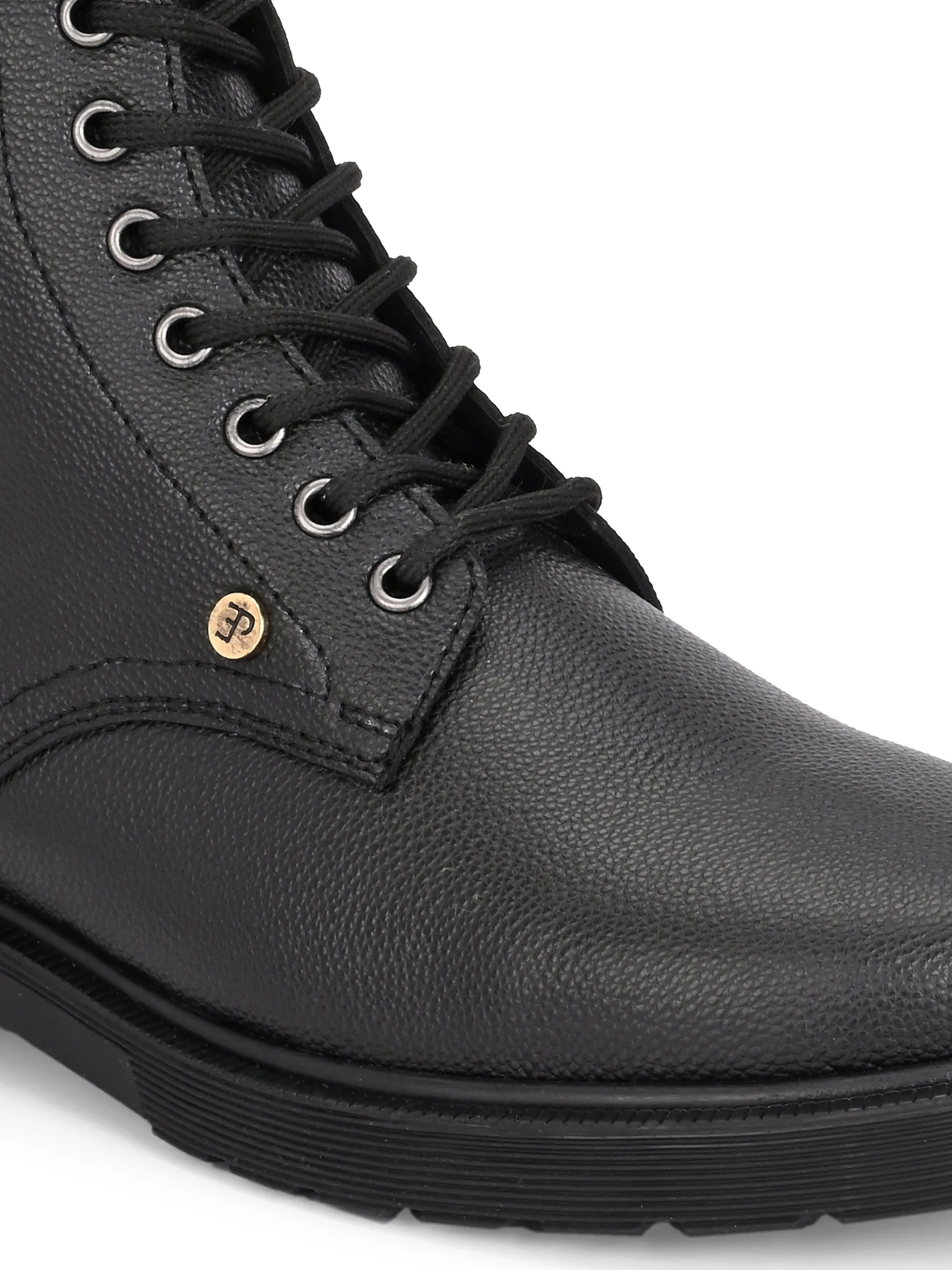 El Paso Women Faux Leather Casual Lace Up Boots
