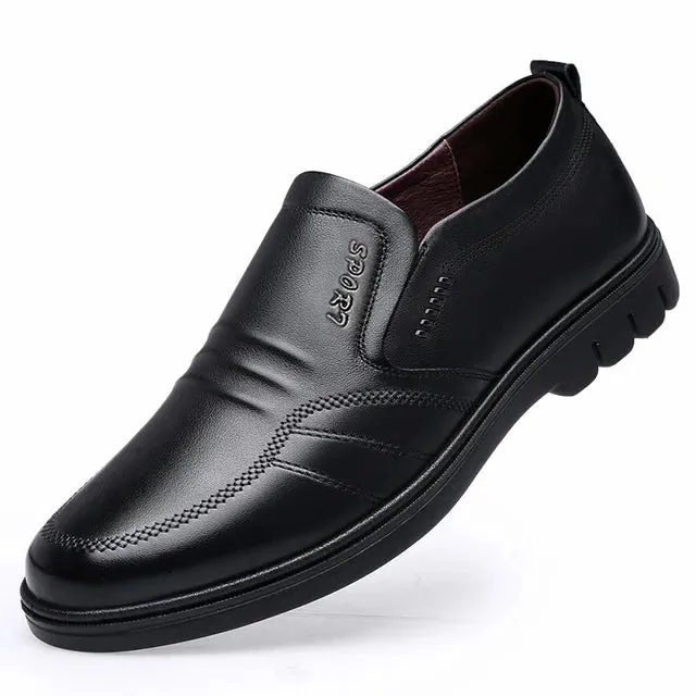 Elegante Herren Lederen Loafers Luxuriöse Stil