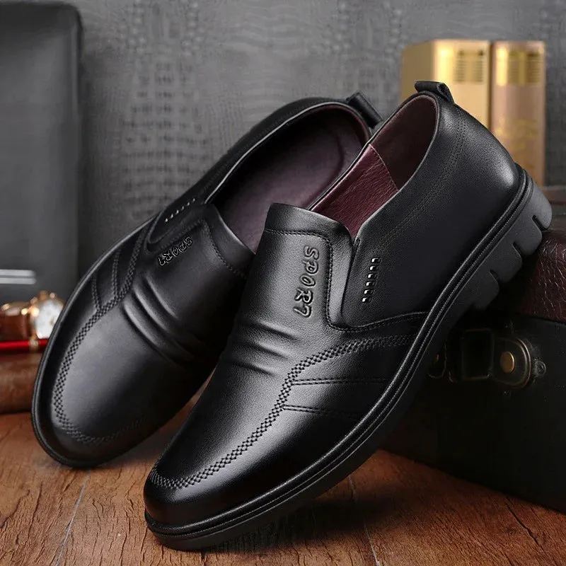 Elegante Herren Lederen Loafers Luxuriöse Stil
