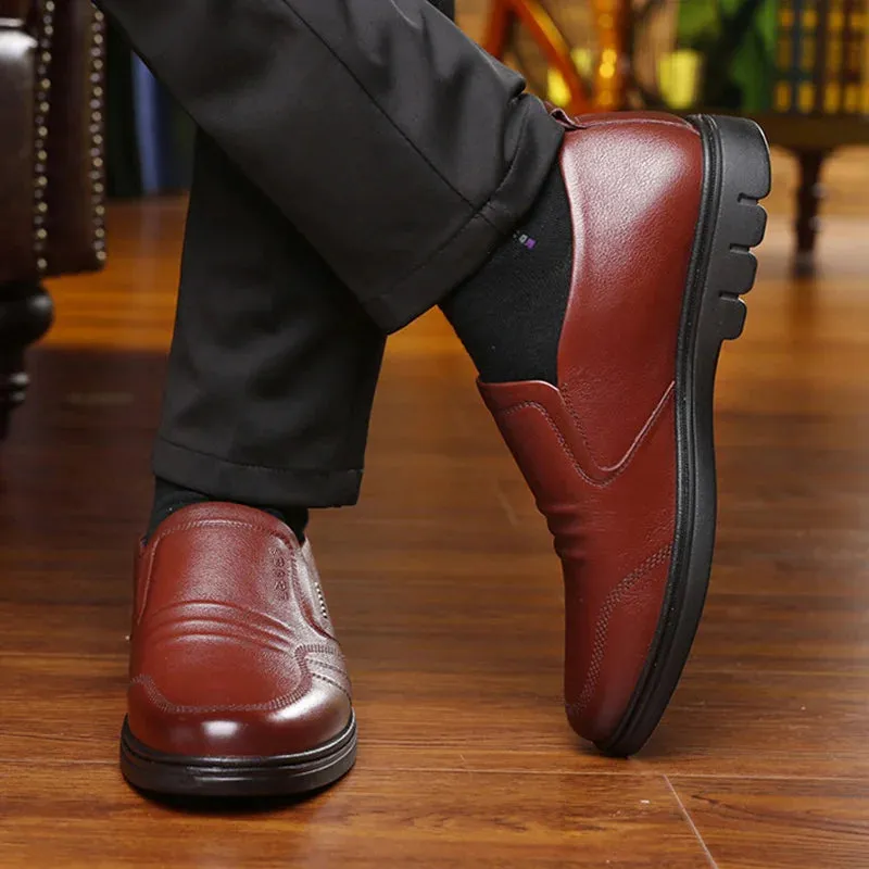 Elegante Herren Lederen Loafers Luxuriöse Stil