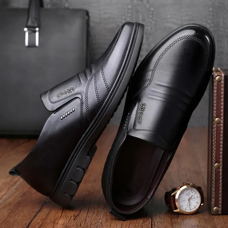 Elegante Herren Lederen Loafers Luxuriöse Stil
