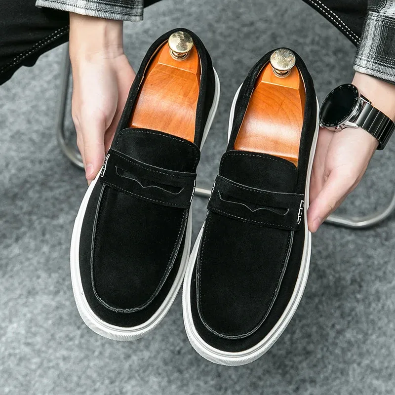 Elegante Herren-Loafer Leder Schuhe