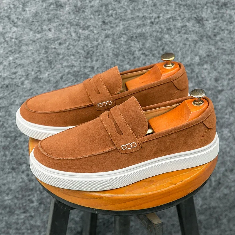 Elegante Herren-Loafer Leder Schuhe