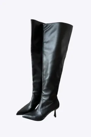 Evelyn - Elegant Sleek Design Woman's Stiletto Knee High Boots