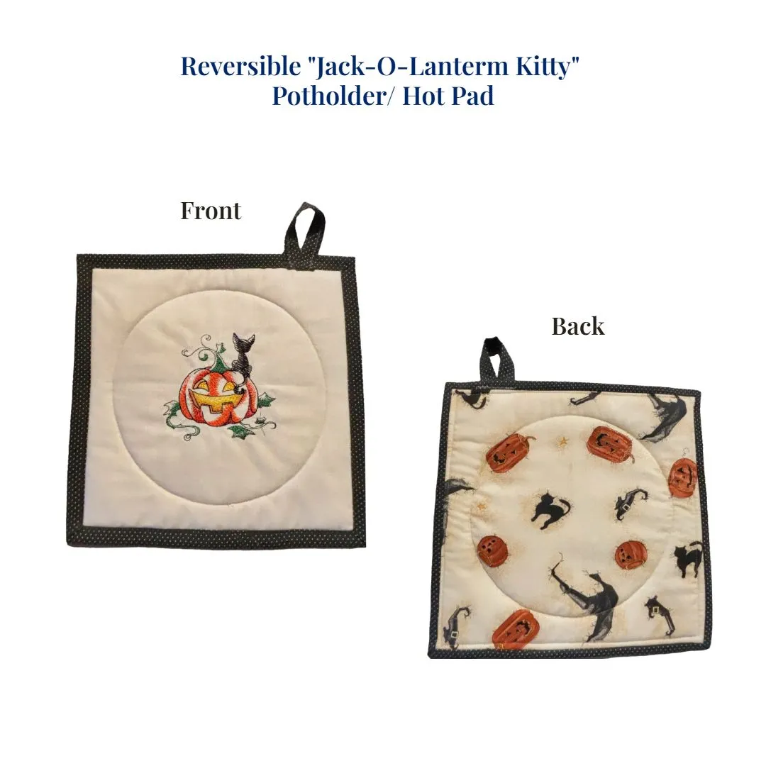 Fall Themed Embroidered Potholders and Hot Pads