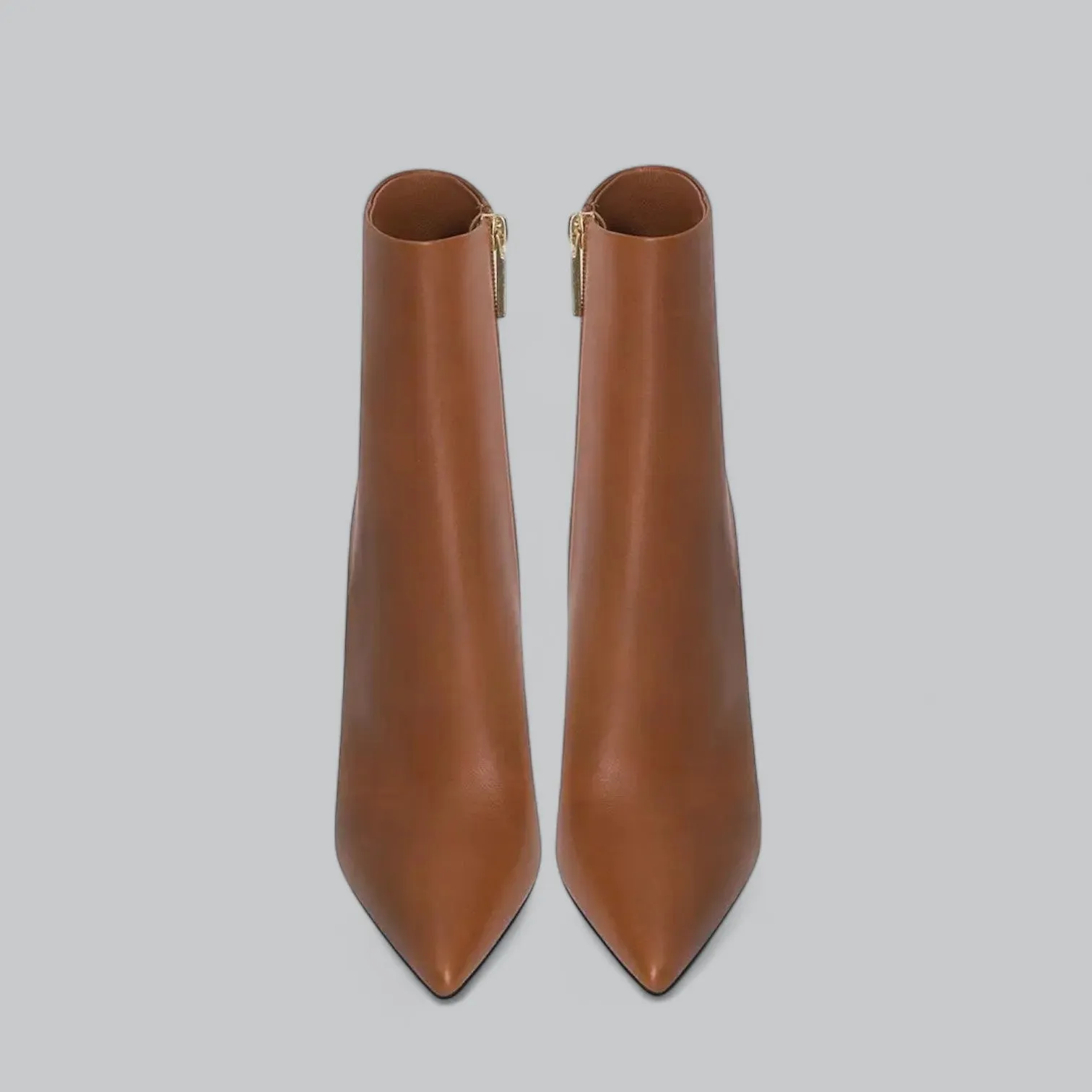 Faux Leather Pointed Slim Heels Ankle Boots | Stylish, Comfortable Fit for Women