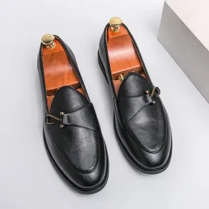 Frische Schritte Herren Retro Fischhaken Leder Schuhe