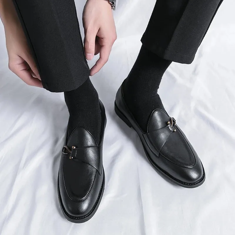 Frische Schritte Herren Retro Fischhaken Leder Schuhe