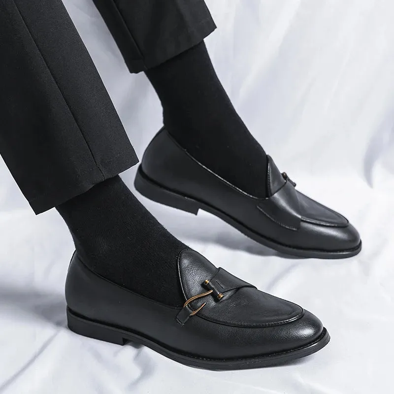 Frische Schritte Herren Retro Fischhaken Leder Schuhe
