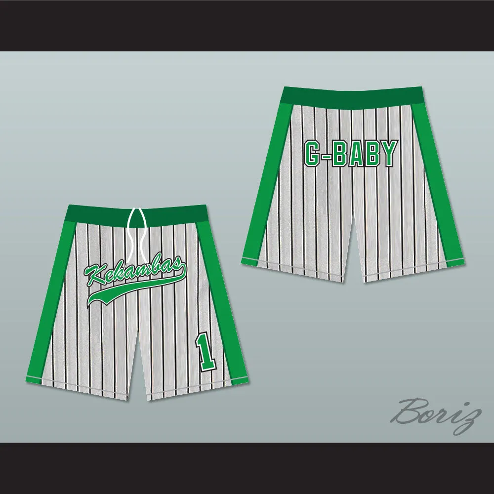 G-Baby 1 Kekambas Gray Pinstriped Basketball Shorts