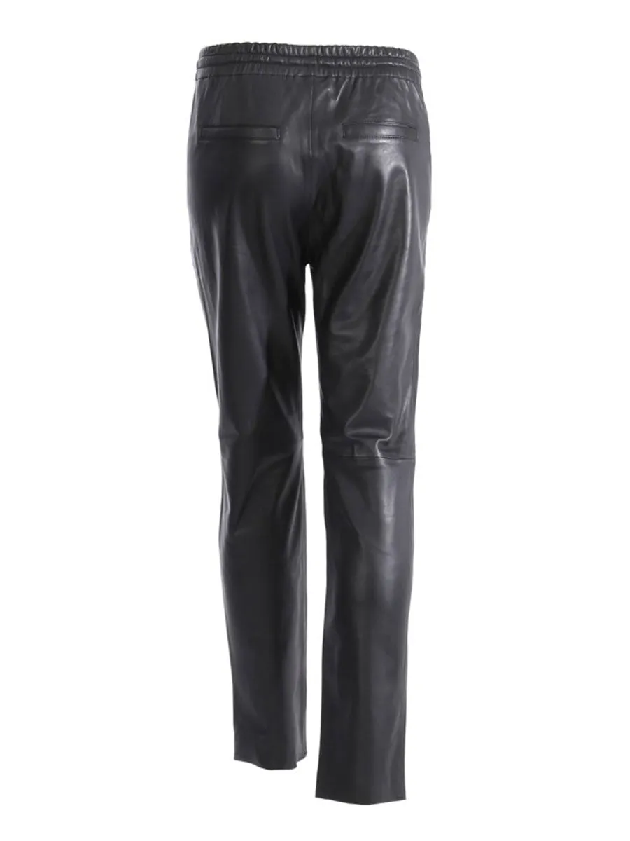 Gift Leather Joggers - Black