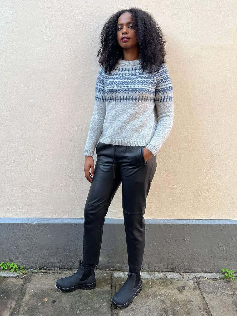 Gift Leather Joggers - Black