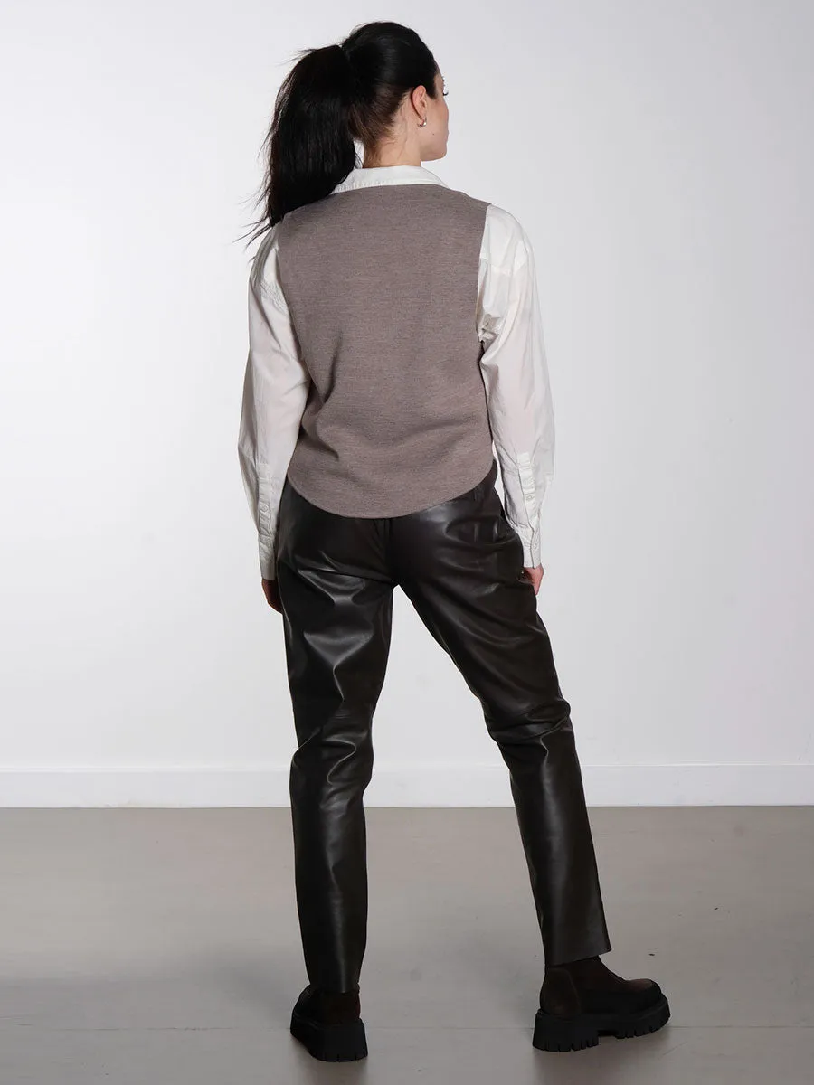 Gift Leather Joggers - Black