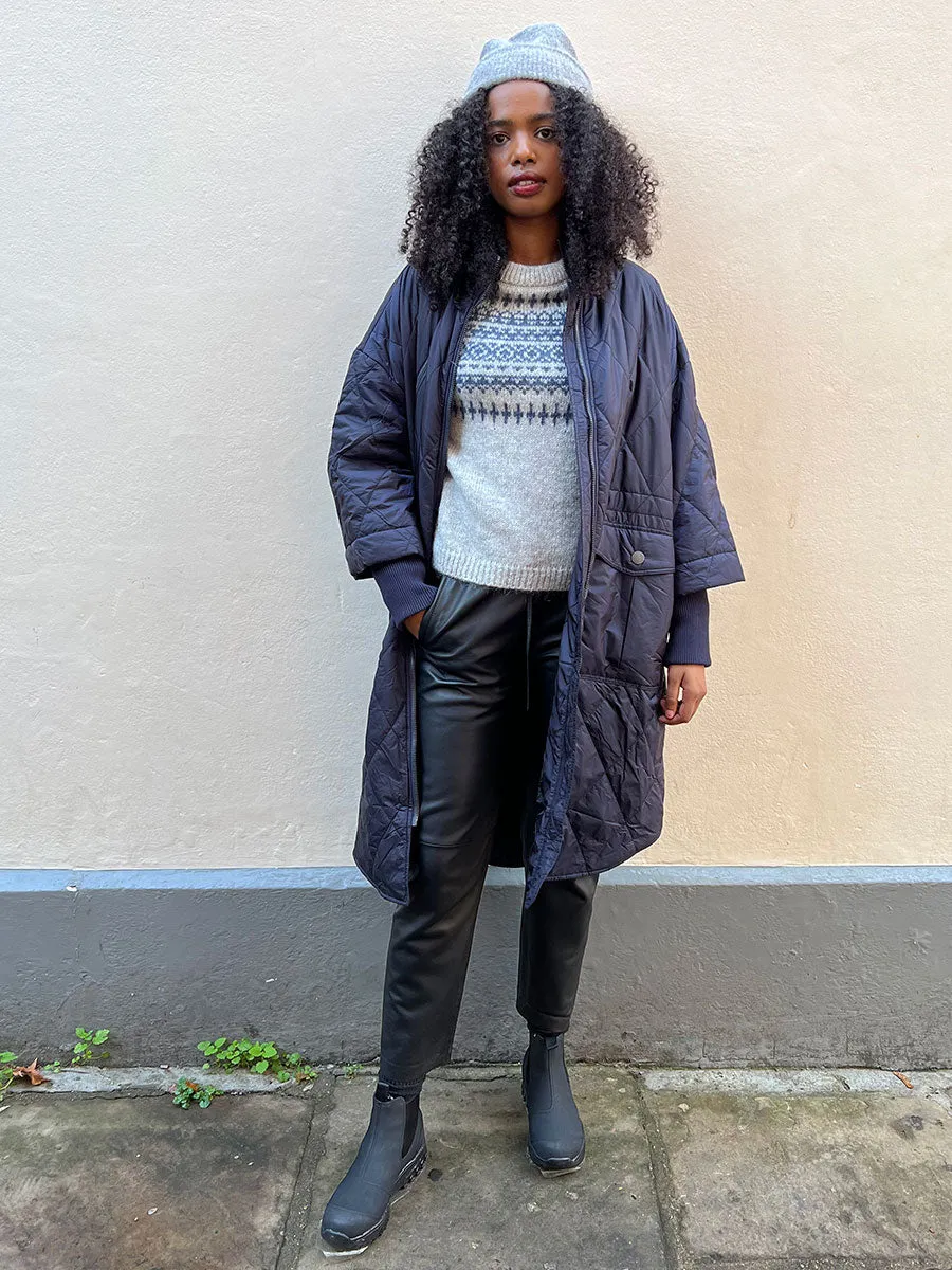 Gift Leather Joggers - Black
