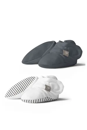 Goumikids - Baby Boots - Stripe Gray   Midnight (2 Pack)