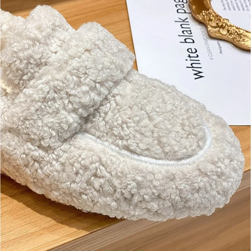 GS Pluche Loafers | Comfortabele platte damesschoenen met zachte zool
