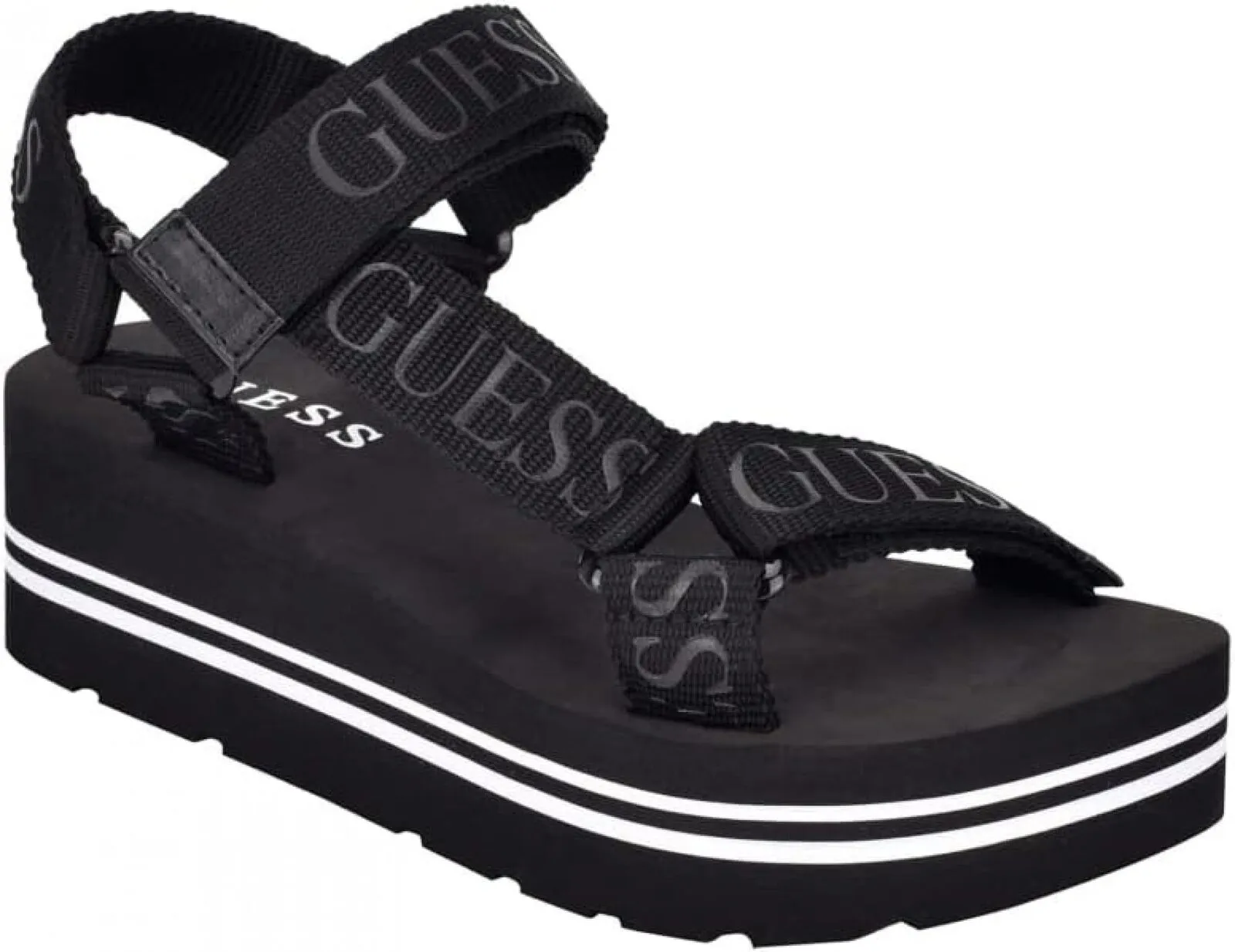 Guess Ankle Strap Flatform Sandals Amputee Replacement Left Shoe Only Black 9.5M
