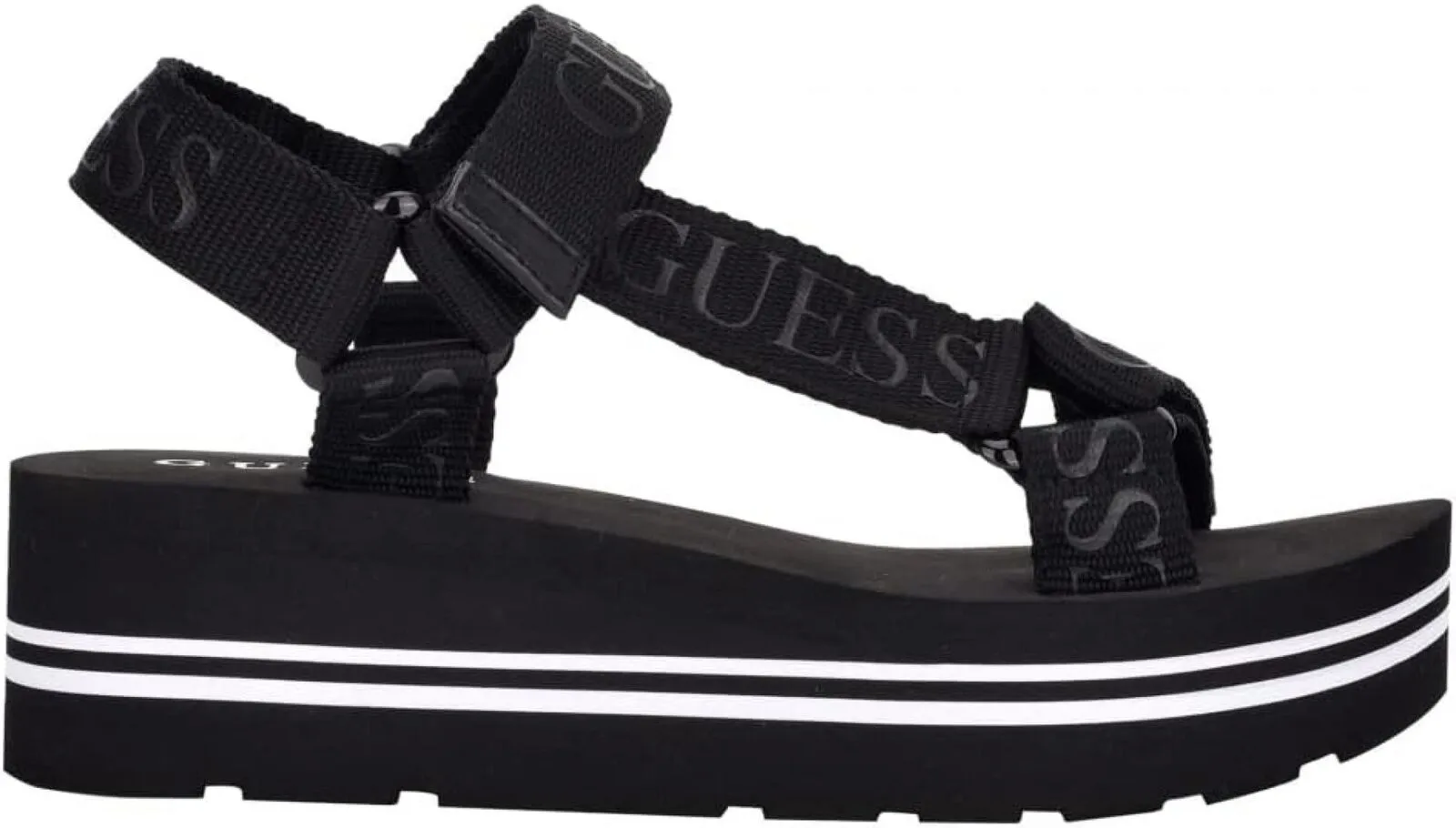 Guess Ankle Strap Flatform Sandals Amputee Replacement Left Shoe Only Black 9.5M