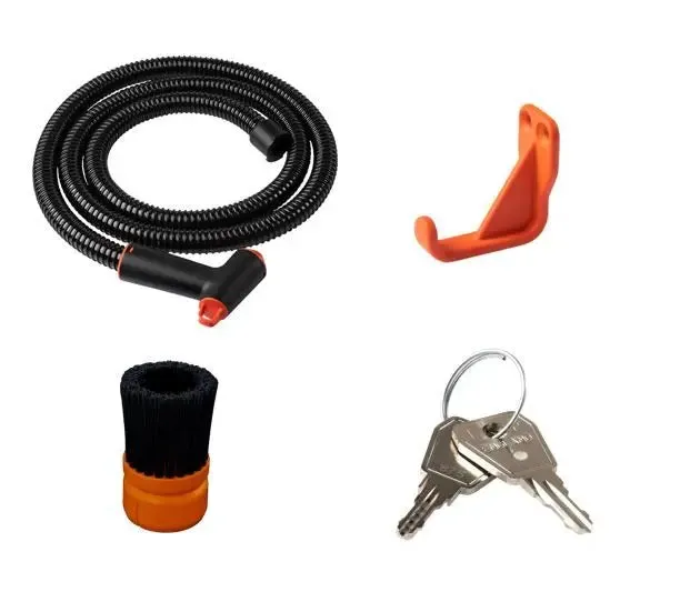 Gusto External Air Blown Cleaner Hose and Brush Black