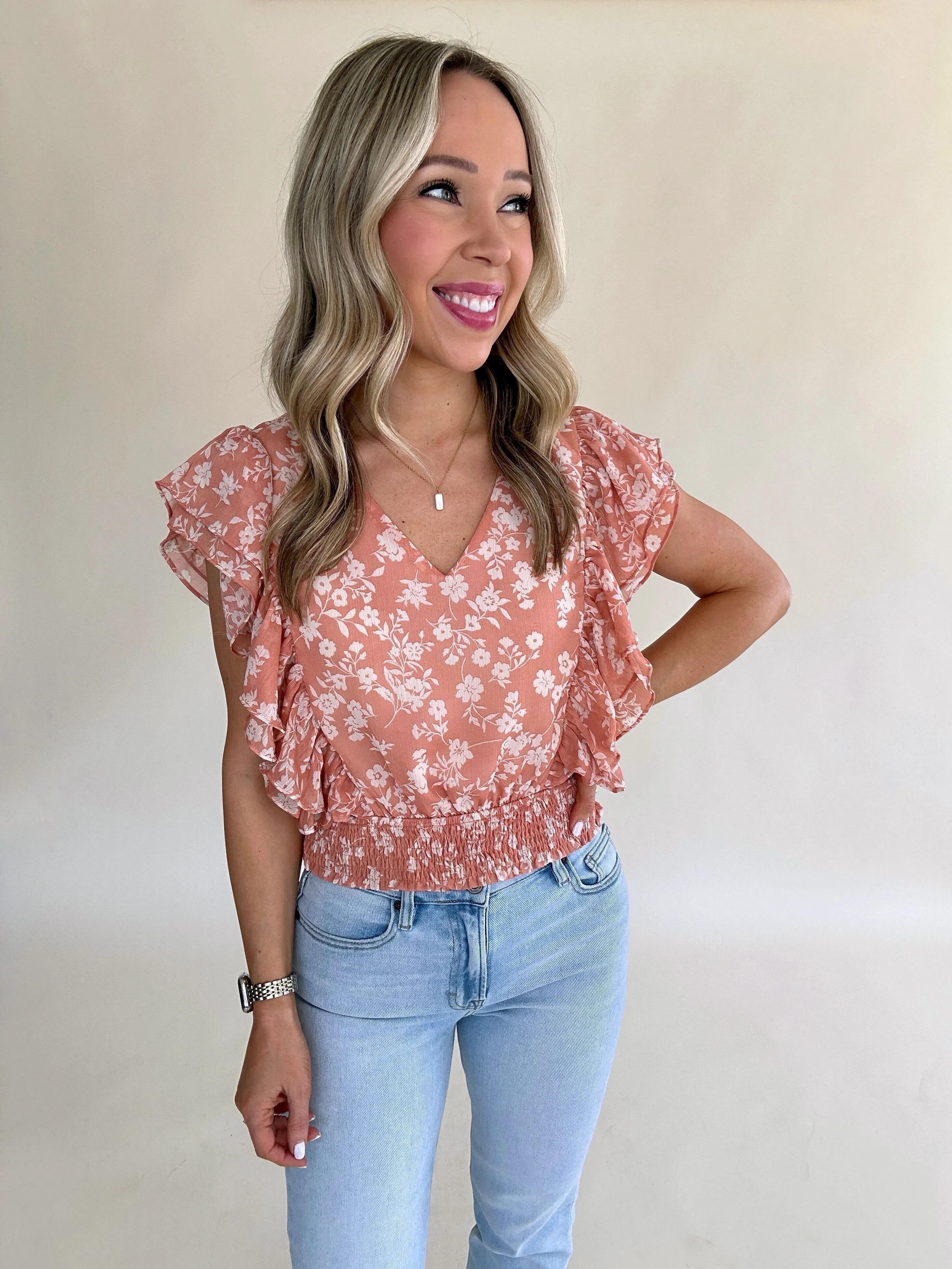 Hello Beautiful Smocked Blouse