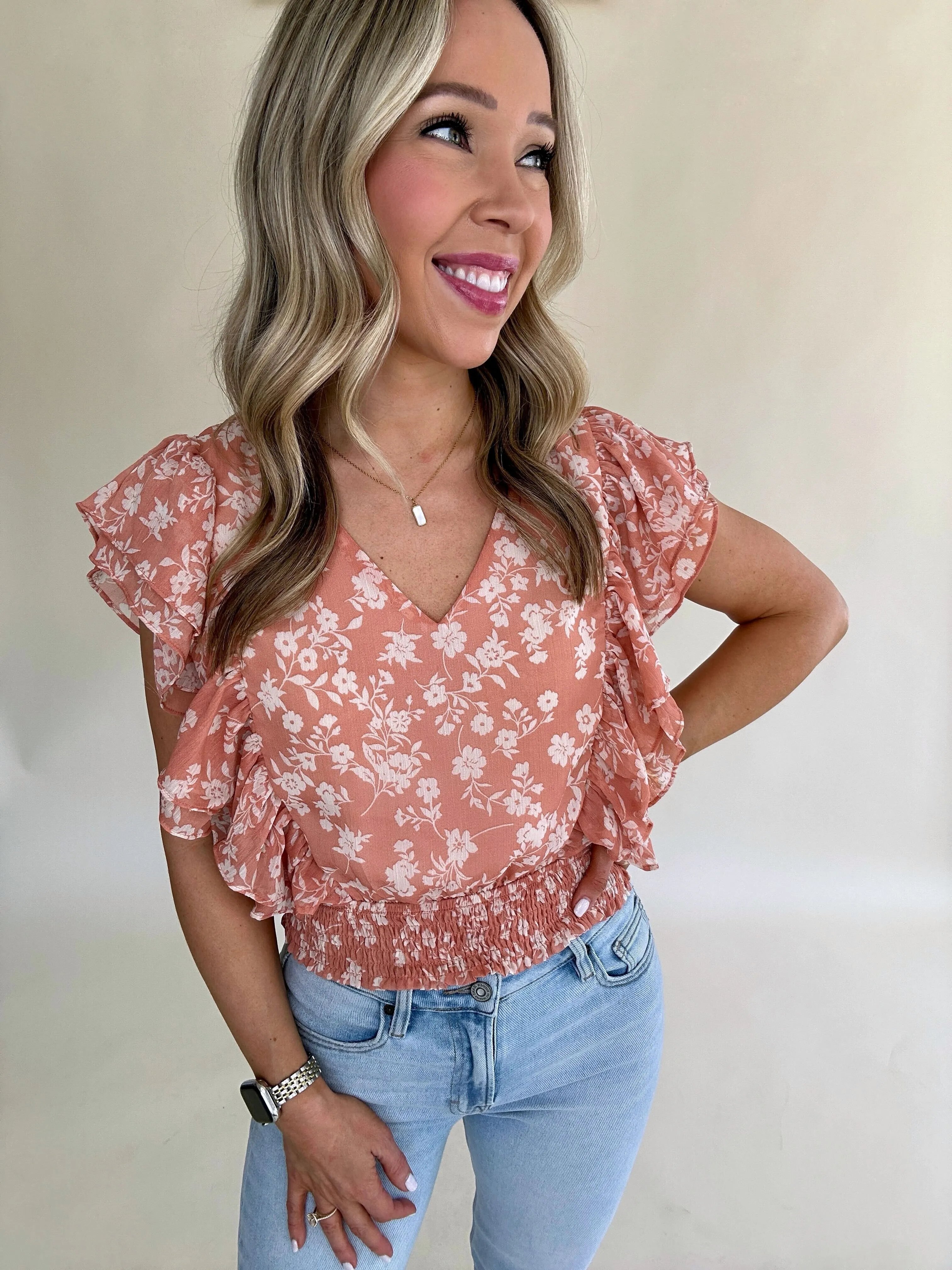 Hello Beautiful Smocked Blouse