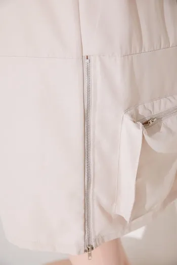 High Waist Zip Up Skirt