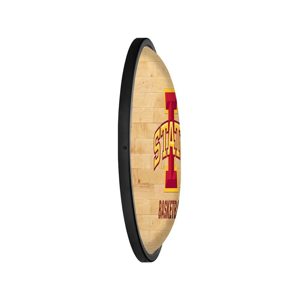 Iowa State Cyclones: Hardwood - Oval Slimline Lighted Wall Sign