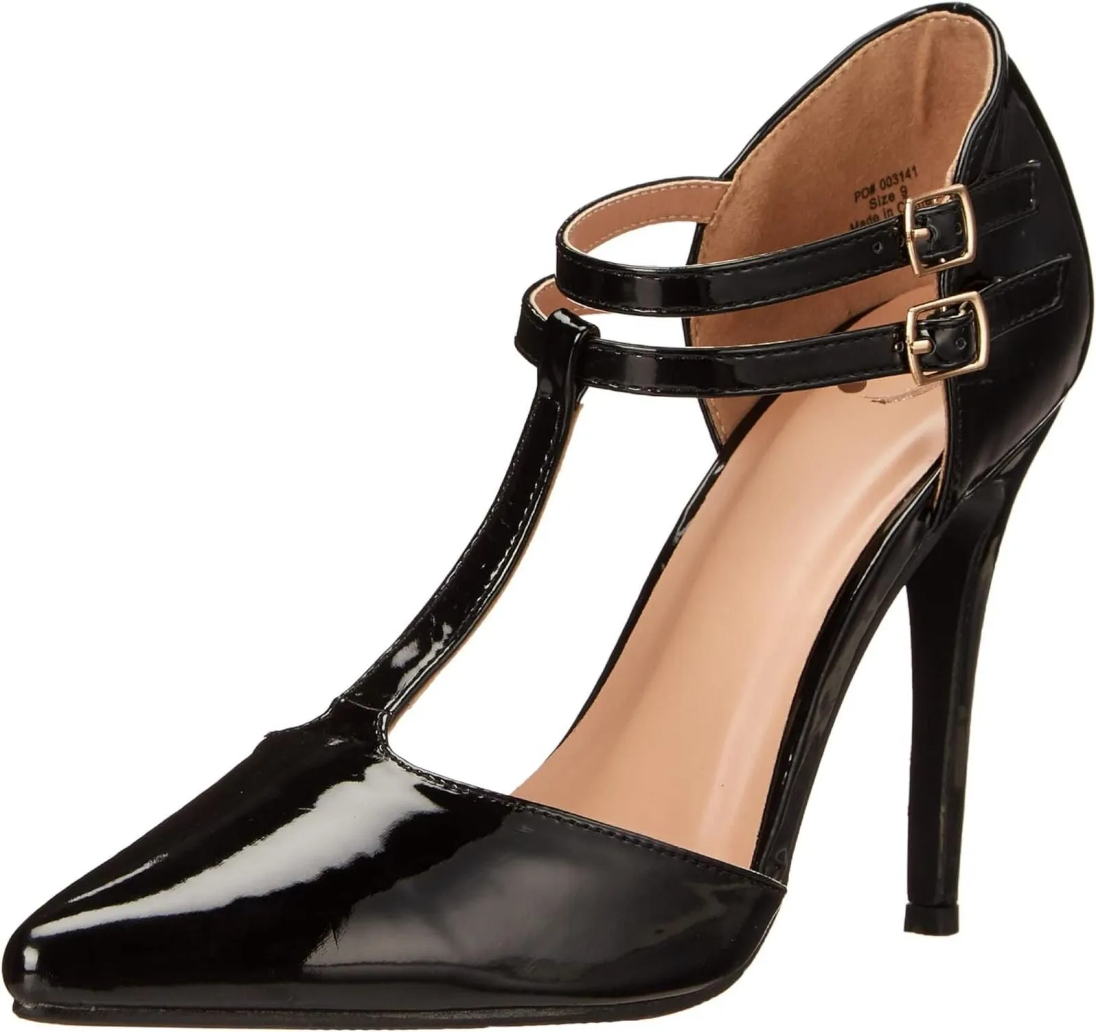 Journee Collection Womens Tru Patent Pointed Toe Pumps Shoes TRU Black 7.5M