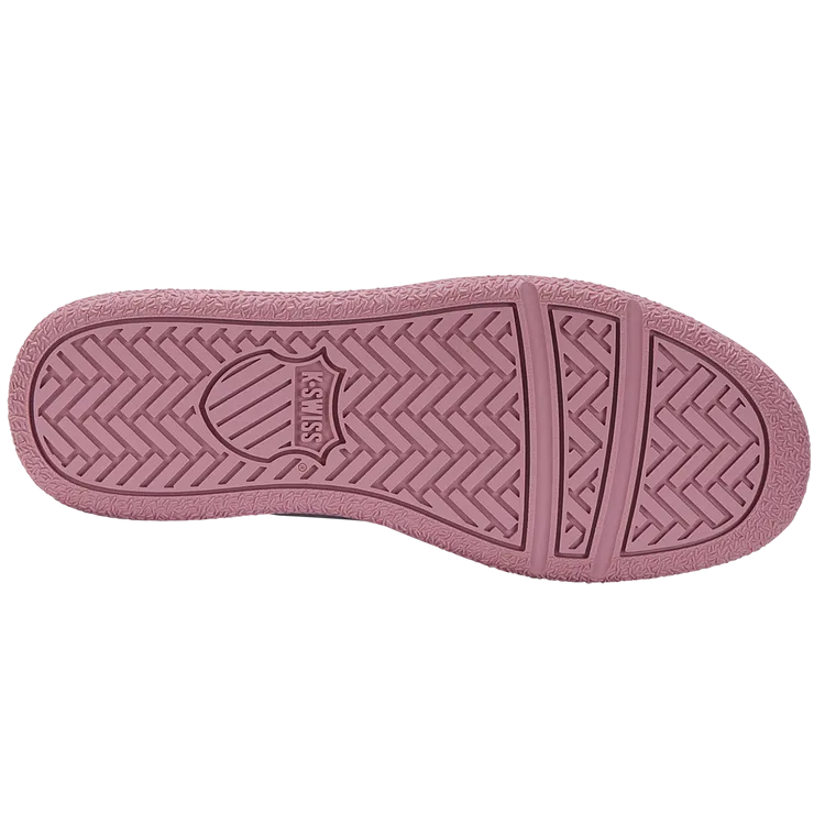 K-Swiss Women's Classic PF Platform Court Shoes in White/Foxglove/Rose Gold