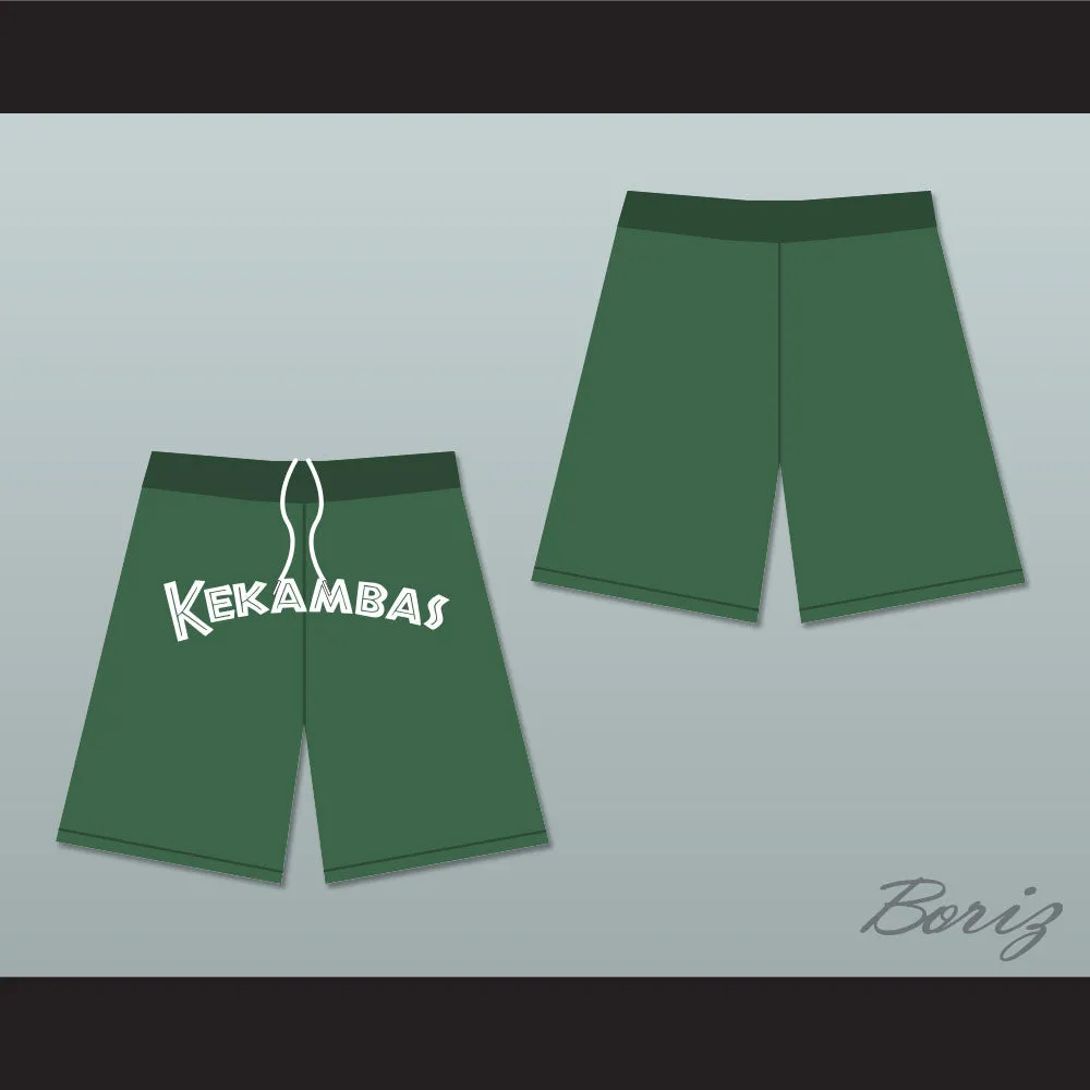 Kekambas Dark Green Basketball Shorts