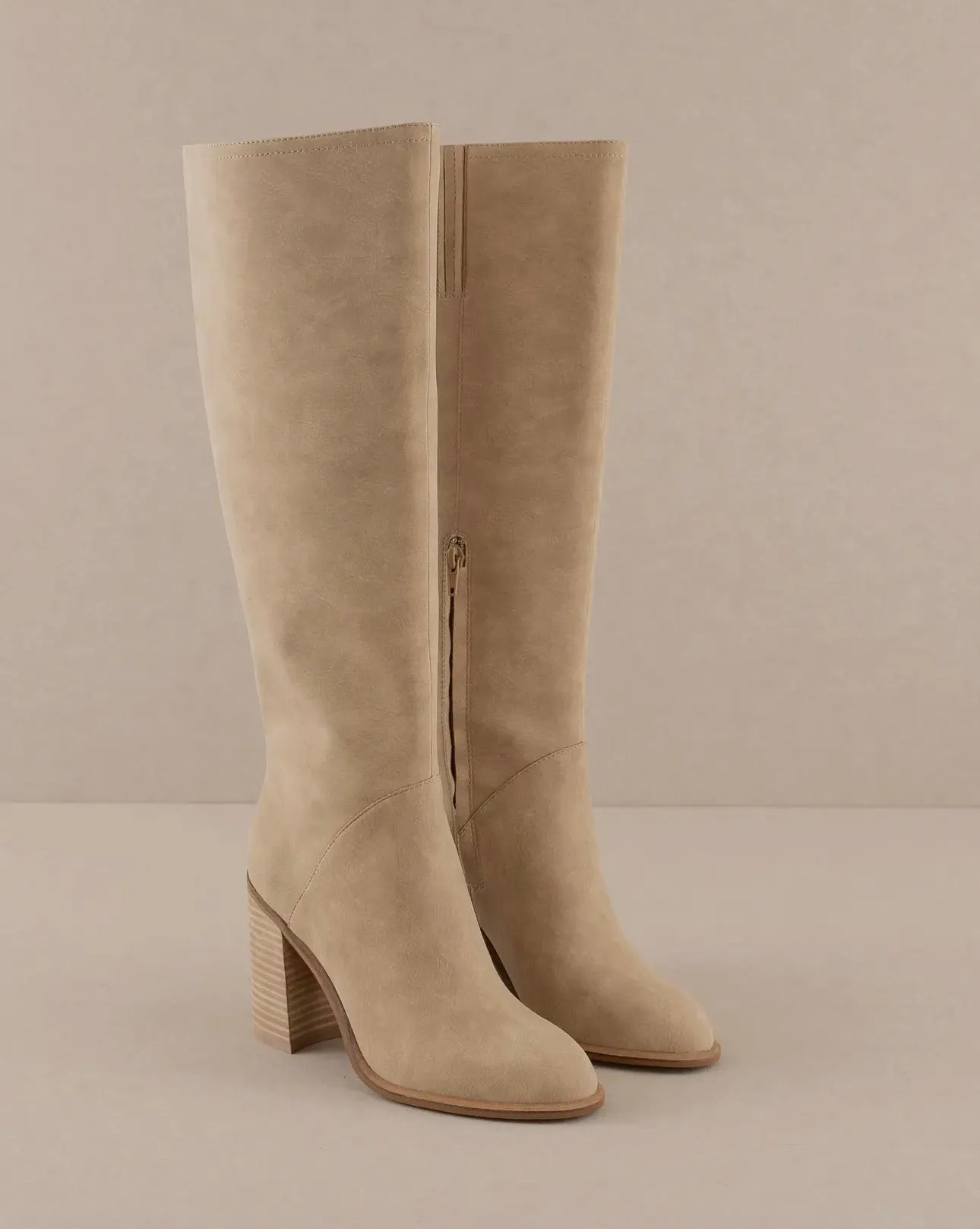 Khaki Knee High Boots