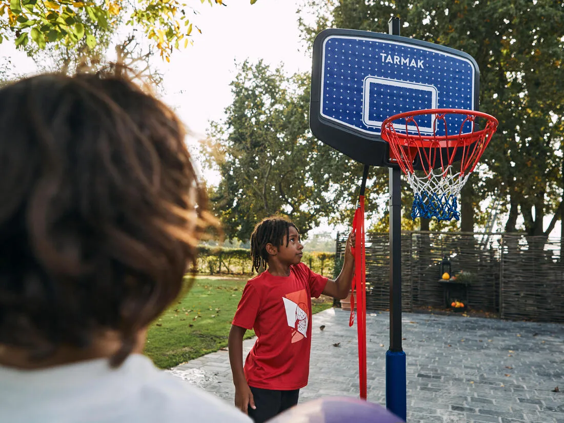 Kids Basketball Hoop In Blue/Black By Tarmak - 1.6m To 2.2m