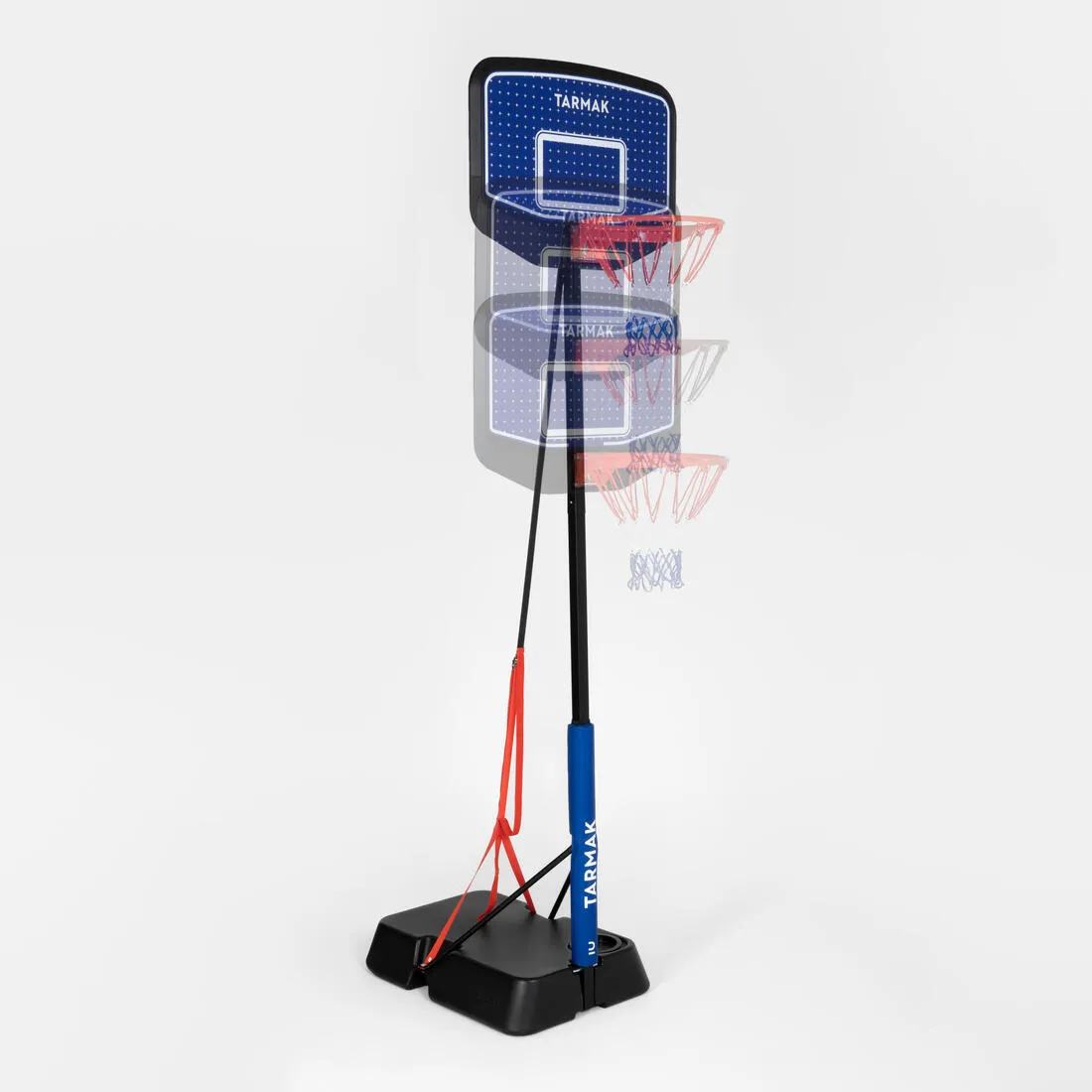 Kids Basketball Hoop In Blue/Black By Tarmak - 1.6m To 2.2m