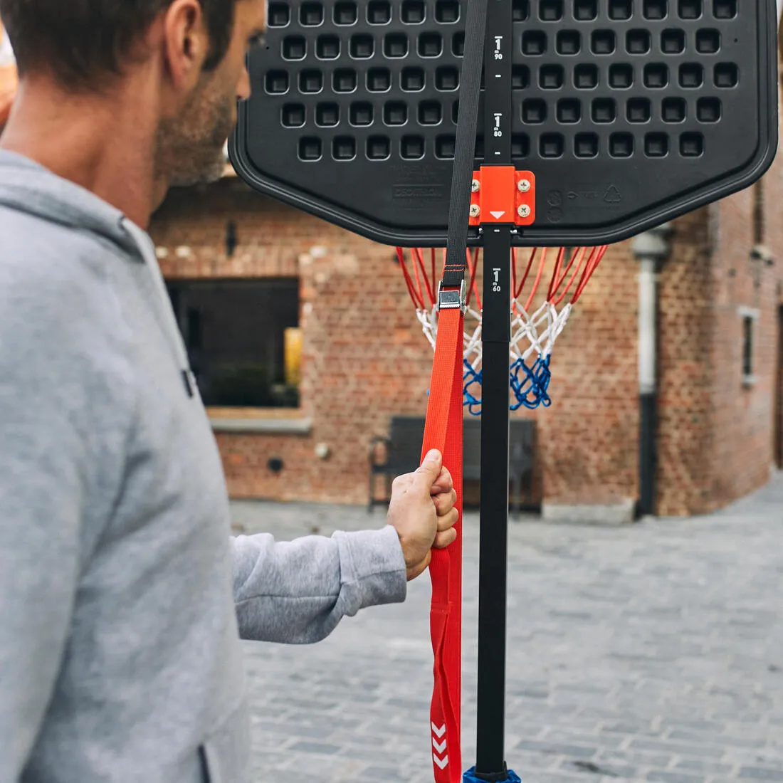 Kids Basketball Hoop In Blue/Black By Tarmak - 1.6m To 2.2m