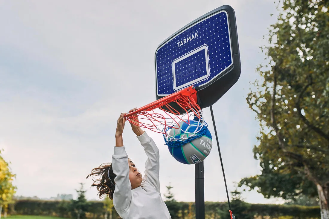 Kids Basketball Hoop In Blue/Black By Tarmak - 1.6m To 2.2m
