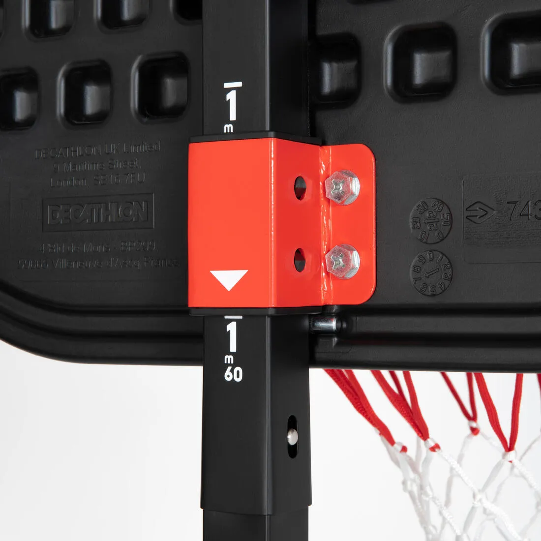 Kids Basketball Hoop In Blue/Black By Tarmak - 1.6m To 2.2m