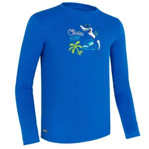 kids’ surfing anti-UV long-sleeved printed water T-shirt