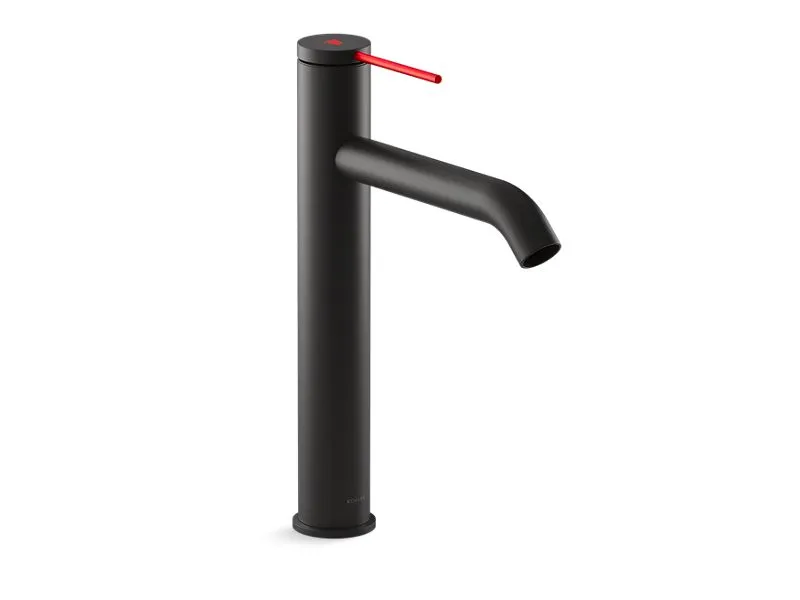 KOHLER K-77959-4AMU Components Tall single-handle bathroom sink faucet with pin handle, 1.2 gpm